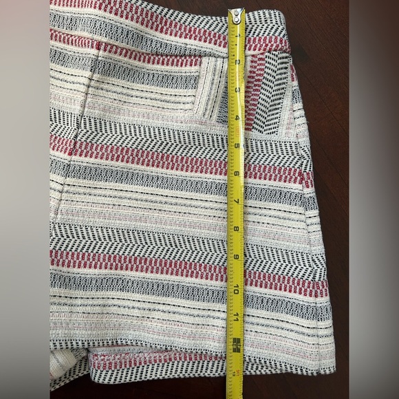 BCBGeneration High Waist Striped Shorts - Red, White, and Black - Picture 6 of 6